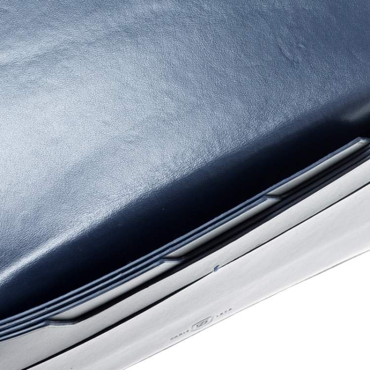 Pre Owned S.T. Dupont Grey Leather Plat Slim Organizer