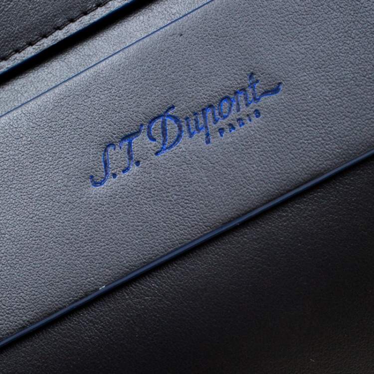 Pre Owned S.T. Dupont Black  Leather Sleeve Slim Pochette