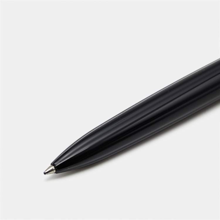 Pre Owned Chaumet Black Resin Gold Tone Ballpoint Pen