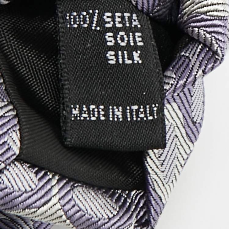 Pre Owned S.T. Dupont Lavender Jacquard Silk Tie
