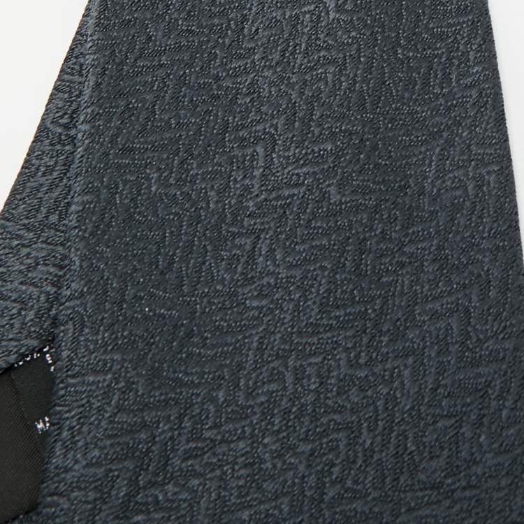 Pre Owned S.T. Dupont Blue Jacquard Traditional Tie 