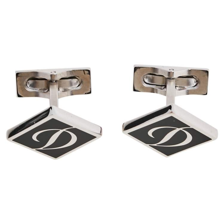Pre Owned S.T. Dupont Iconic D Black Lacquer Cufflinks