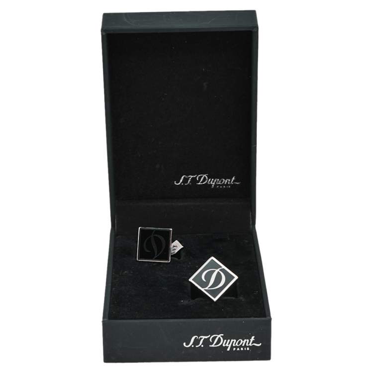 Pre Owned S.T. Dupont Iconic D Black Lacquer Cufflinks