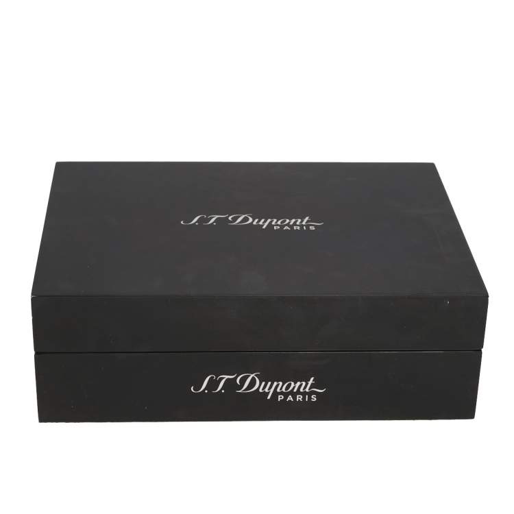 Pre Owned S.T. Dupont D-Initial Ballpoint Pen and Défi Bifold Wallet Set 