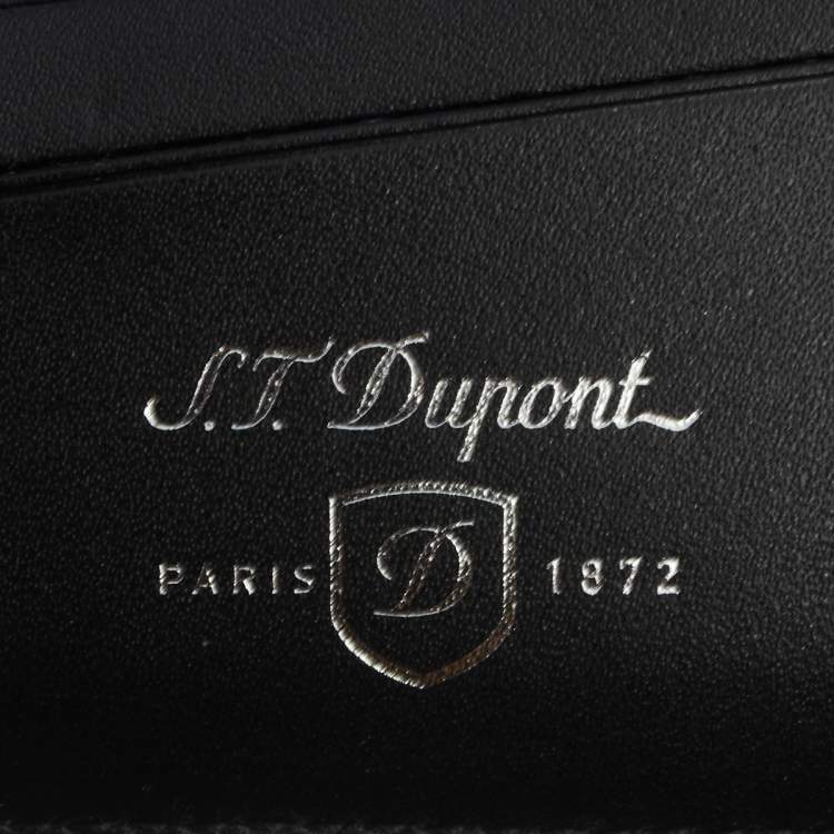 Pre Owned S.T. Dupont D-Initial Ballpoint Pen and Défi Bifold Wallet Set 