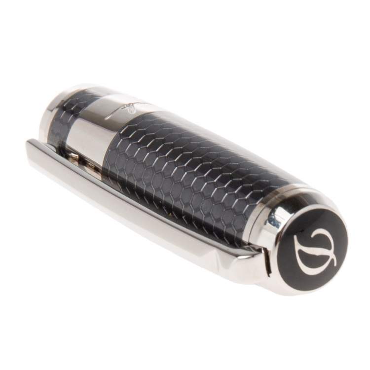 Pre Owned S.T. Dupont Grey Honeycomb Guilloché Tony Stark Limited Edition Rollerball Pen