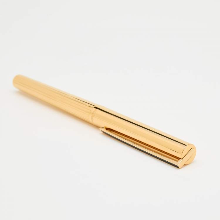 Pre Owned S.T. Dupont Gold Plated Silver Classique Fountain Pen