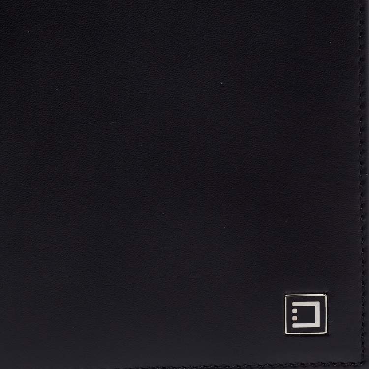 Pre Owned S.T. Dupont Black Leather Chequebook Holder 