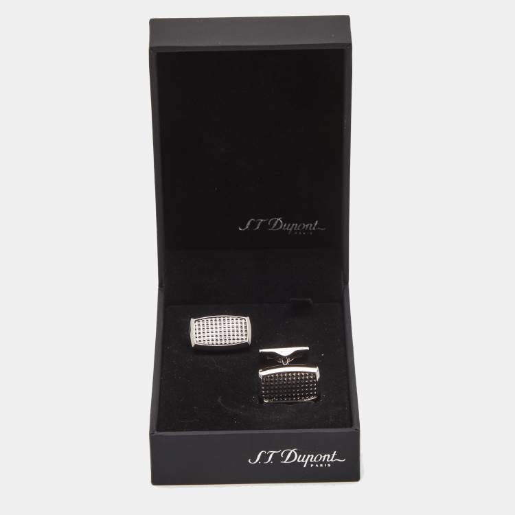 Pre Owned S.T. Dupont  SilverTone Metal Cufflinks