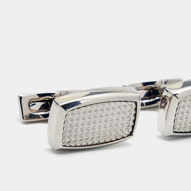 Pre Owned S.T. Dupont  SilverTone Metal Cufflinks