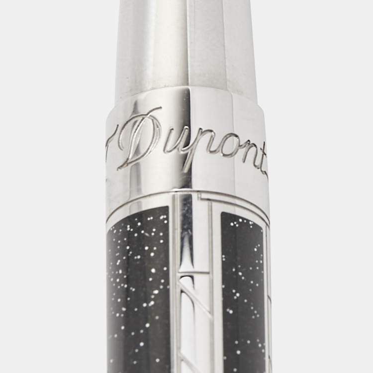 Pre Owned S.T. Dupont Elysee Revelation Lacquer Silver Tone Roller Ball Pen