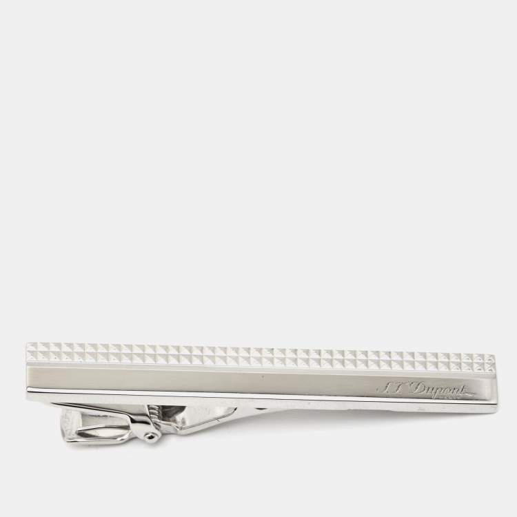 Pre Owned S.T Dupont Silver Tone Tie Pin