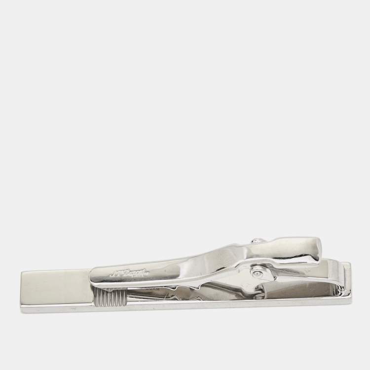 Pre Owned S.T Dupont Silver Tone Tie Pin