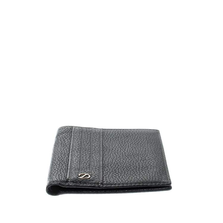 Pre Owned S.T. Dupont Black Leather Line D Passport Holder
