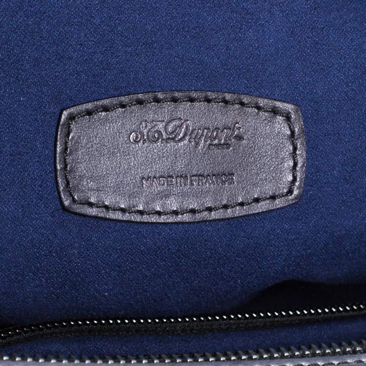 Pre Owned S.T. Dupont Dark Blue Ombre Leather Atelier Document Briefcase
