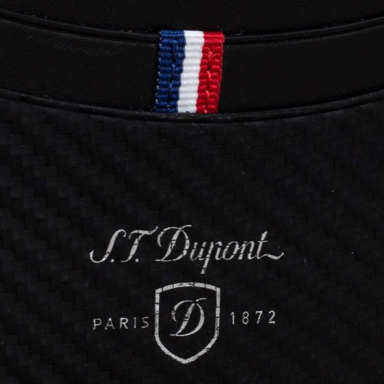 Pre Owned S.T. Dupont Black Leather Defi Card Holder