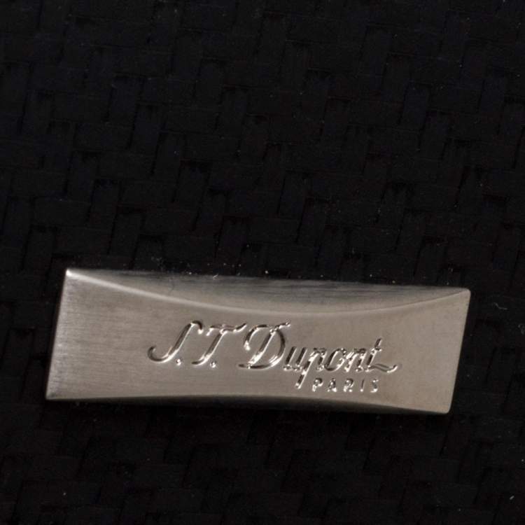 Pre Owned S.T. Dupont Black Leather Defi Card Holder