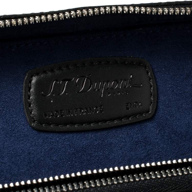Pre Owned S.T. Dupont Black Leather Document Briefcase