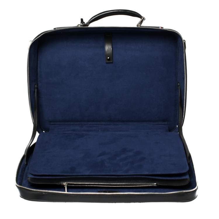 Pre Owned S.T. Dupont Black Leather Document Briefcase
