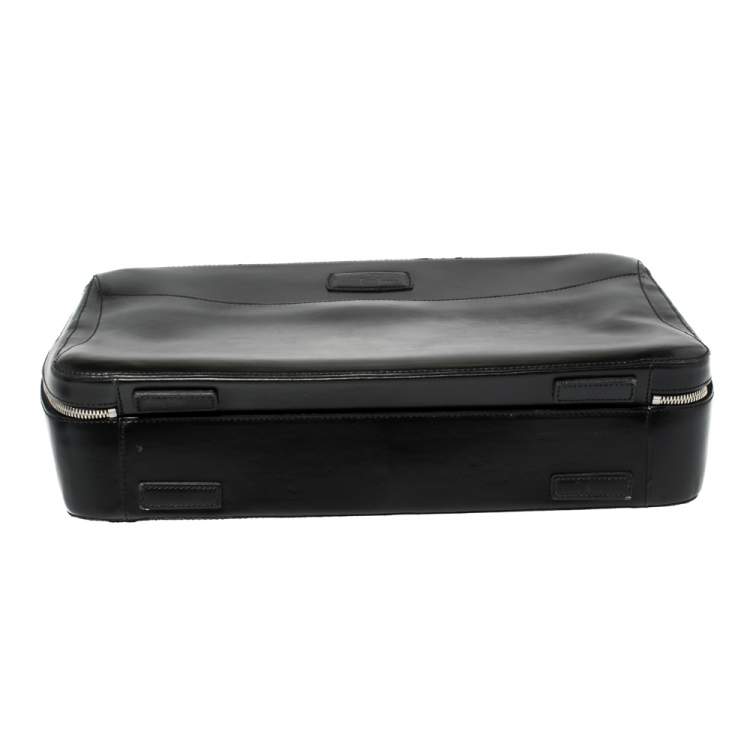 Pre Owned S.T. Dupont Black Leather Document Briefcase