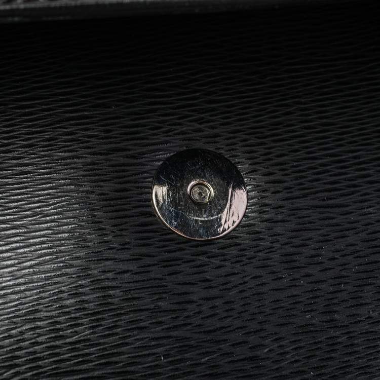 Pre Owned S.T. Dupont Black Leather Messenger Bag
