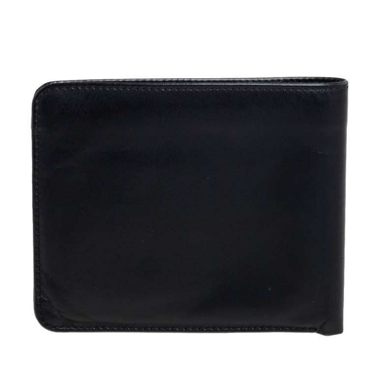 Pre Owned S.T. Dupont Black Leather Bifold Wallet