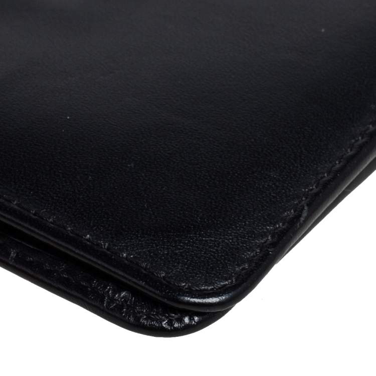 Pre Owned S.T. Dupont Black Leather Bifold Wallet