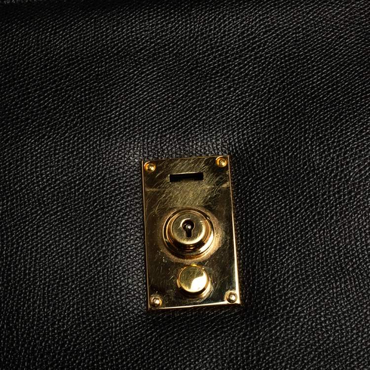 Pre Owned S.T. Dupont Black Leather Wristlet Clutch