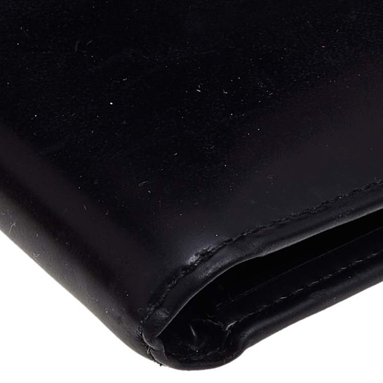 Pre Owned S.T. Dupont Black Leather Bifold Wallet