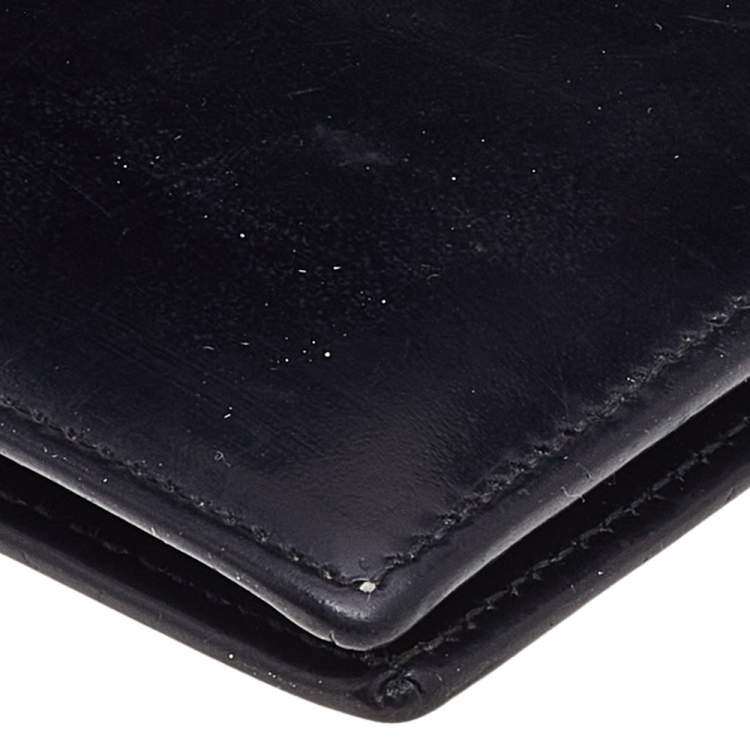 Pre Owned S.T. Dupont Black Leather Bifold Wallet
