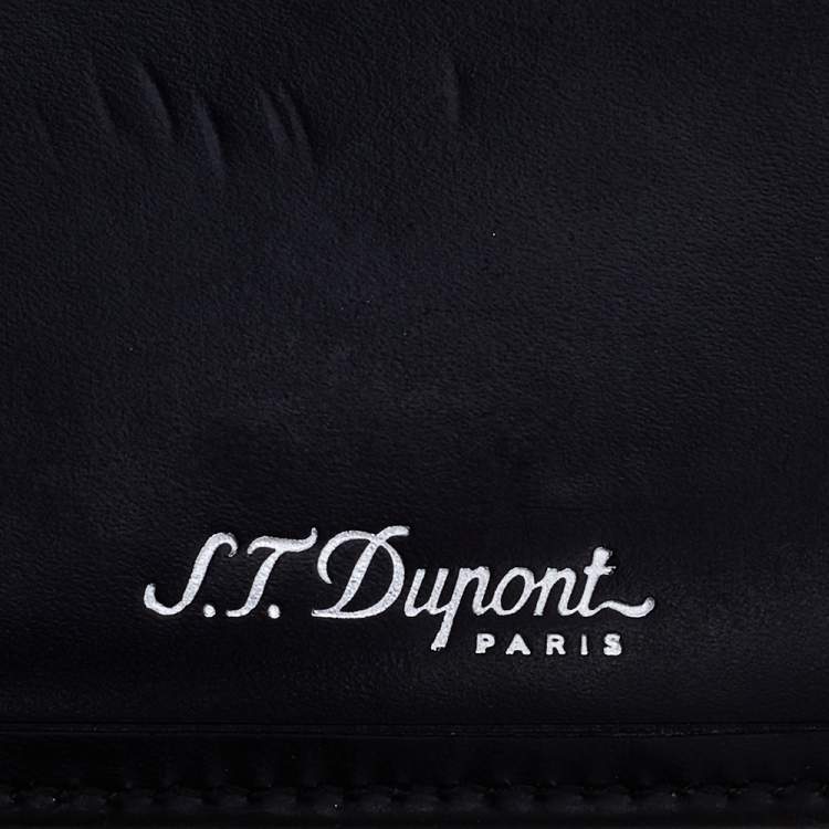Pre Owned S.T. Dupont Black Leather Bifold Wallet