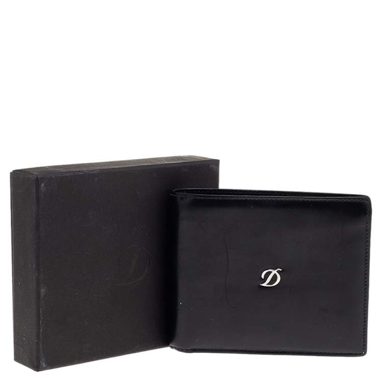 Pre Owned S.T. Dupont Black Leather Bifold Wallet