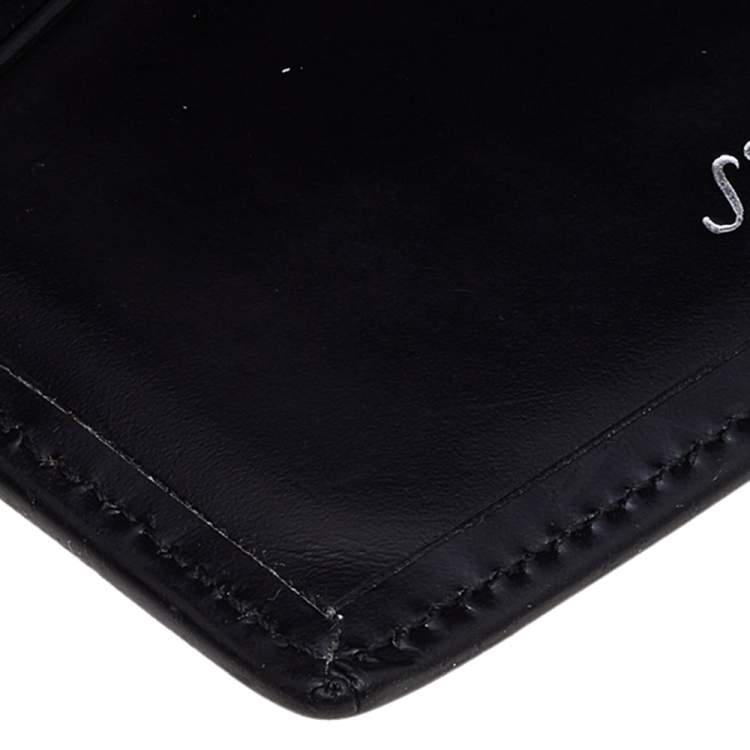 Pre Owned S.T. Dupont Black Leather Bifold Wallet