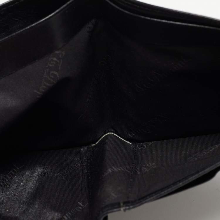 Pre Owned S.T. Dupont Black Leather Bifold Wallet