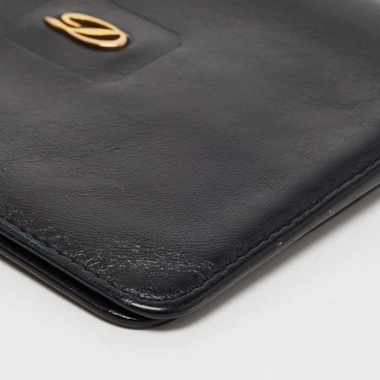 Pre Owned S.T. Dupont Black Leather Bifold Wallet