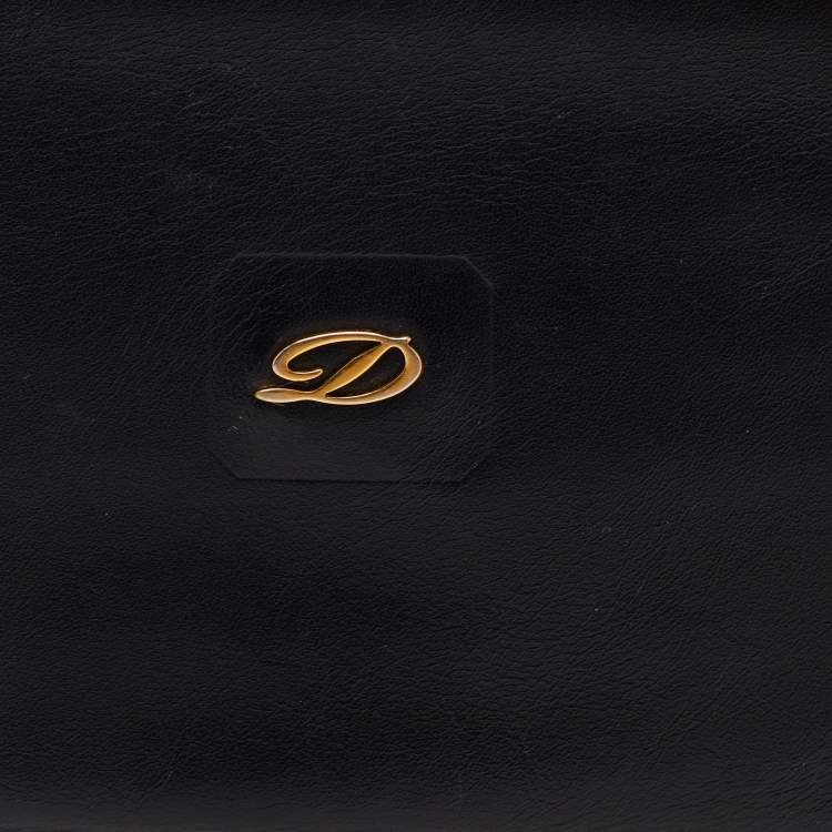 Pre Owned S.T. Dupont Black Leather Bifold Wallet