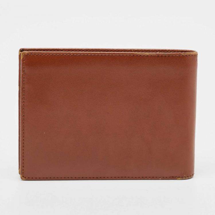 Pre Owned S.T. Dupont Brown Leather Bifold Wallet