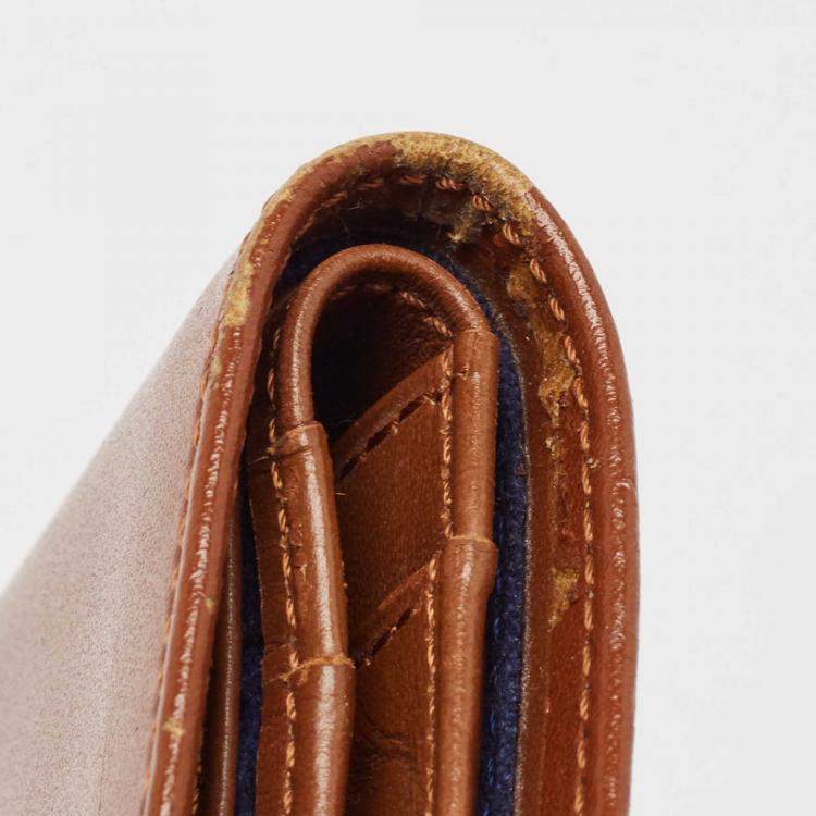 Pre Owned S.T. Dupont Brown Leather Bifold Wallet