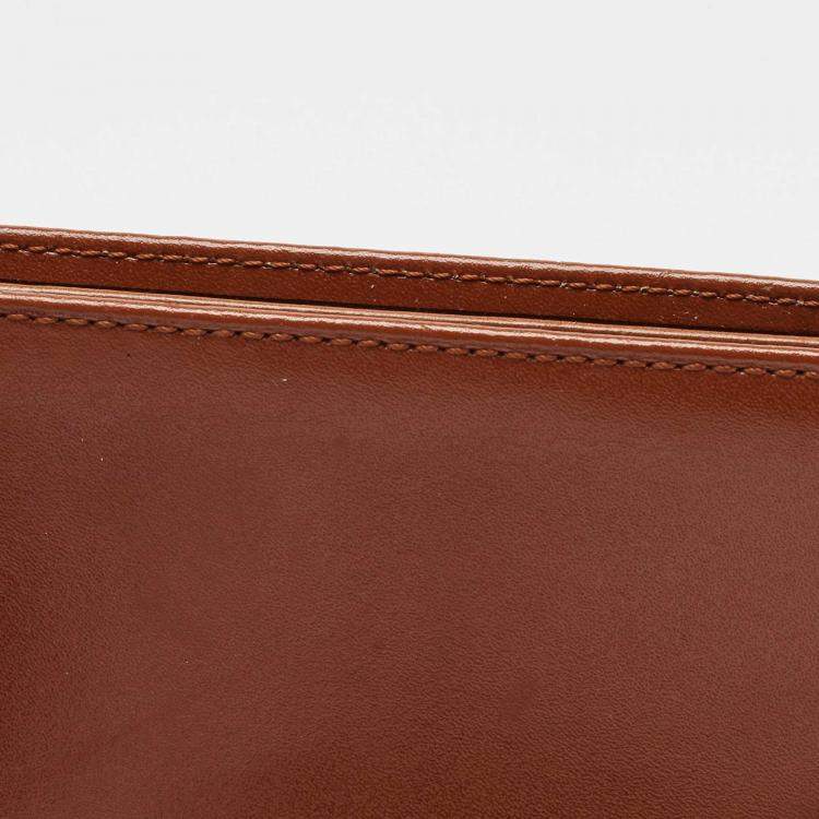 Pre Owned S.T. Dupont Brown Leather Bifold Wallet