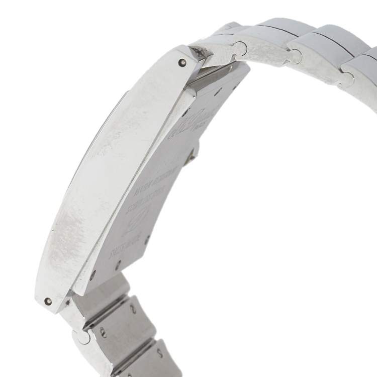 Pre Owned S.T. Dupont White Stainless Steel 131C8AB17 Men's Wristwatch 25MM