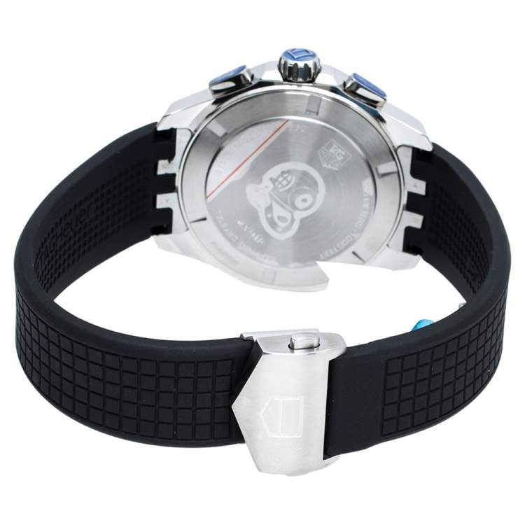 Pre Owned TAG Heuer Black Stainless Steel Aquaracer CAY1110.FT6041 Men's Wristwatch 43 mm