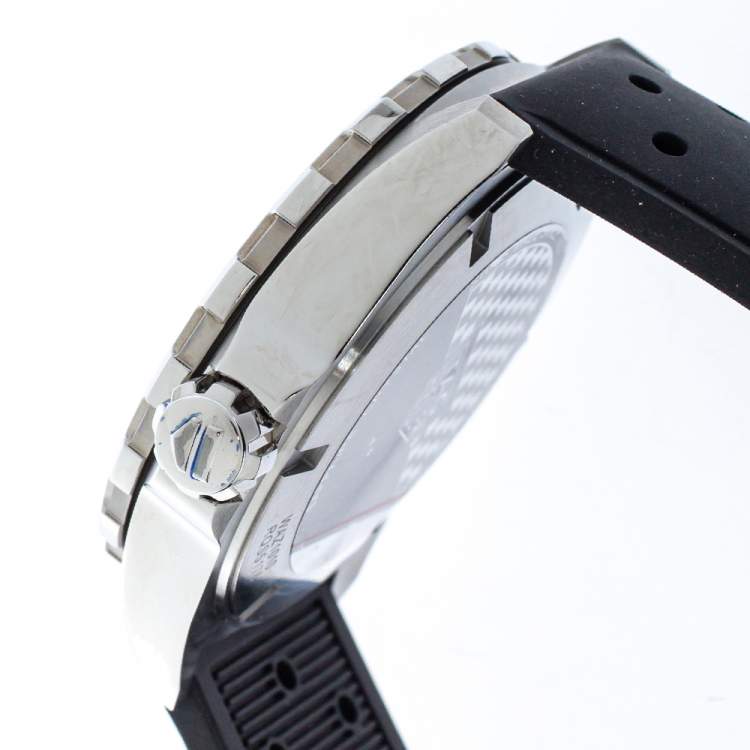 Pre Owned Tag Heuer Blue Stainless Steel Rubber Formula 1 WAZ1010 Quartz Men's Wristwatch 43MM