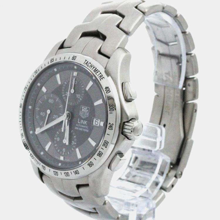 Tag Heuer Grey Stainless Steel Link CJF2115 Automatic Men s Wristwatch 42 mm Tag Heuer TLC