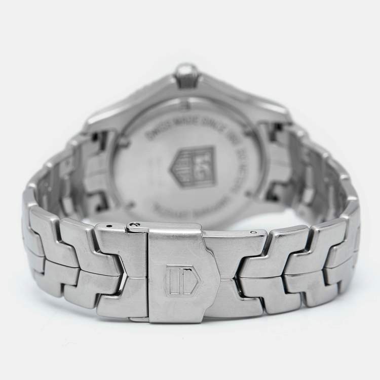 Pre Owned Tag Heuer Silver Stainless Steel Link WJ1111.BA0570 Men's Wristwatch 39 mm