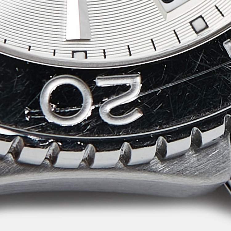 Pre Owned Tag Heuer Silver Stainless Steel Link WJ1111.BA0570 Men's Wristwatch 39 mm
