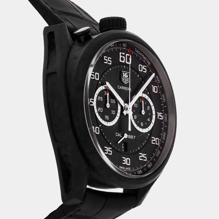 Pre Owned Tag Heuer Carrera Chronograph RCAR2C90.FC6341 45 mm Automatic Men's Wristwatch 45 mm