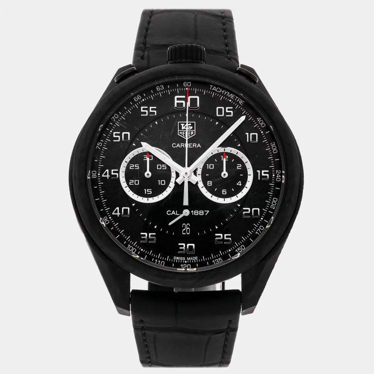 Pre Owned Tag Heuer Carrera Chronograph RCAR2C90.FC6341 45 mm Automatic Men's Wristwatch 45 mm