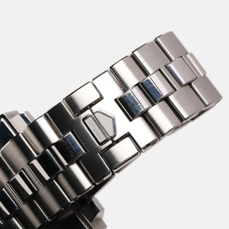 Pre Owned Tag Heuer Stainless Steel Silver Monaco WW2115 Automatic Chronograph Men's Wristwatch 39 mm
