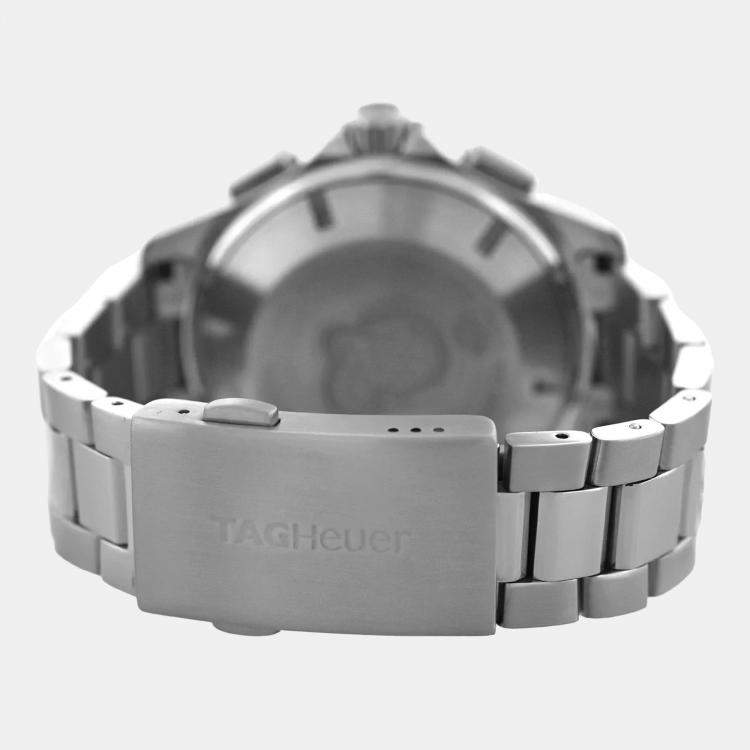 Pre Owned Tag Heuer Aquaracer CAF2011 Automatic Silver Stainless Steel Men's Wristwatch 44 mm