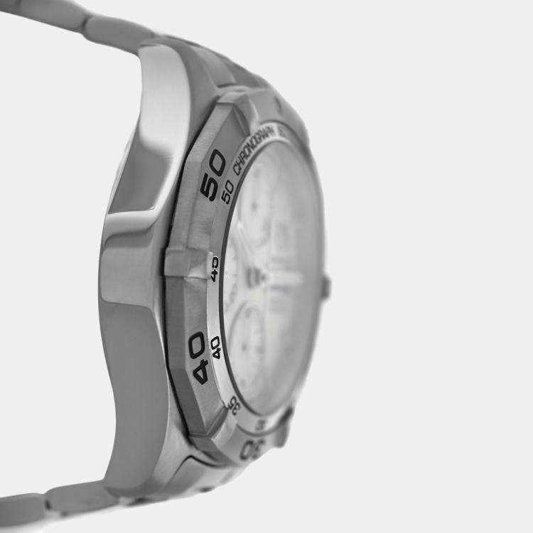 Pre Owned Tag Heuer Aquaracer CAF2011 Automatic Silver Stainless Steel Men's Wristwatch 44 mm